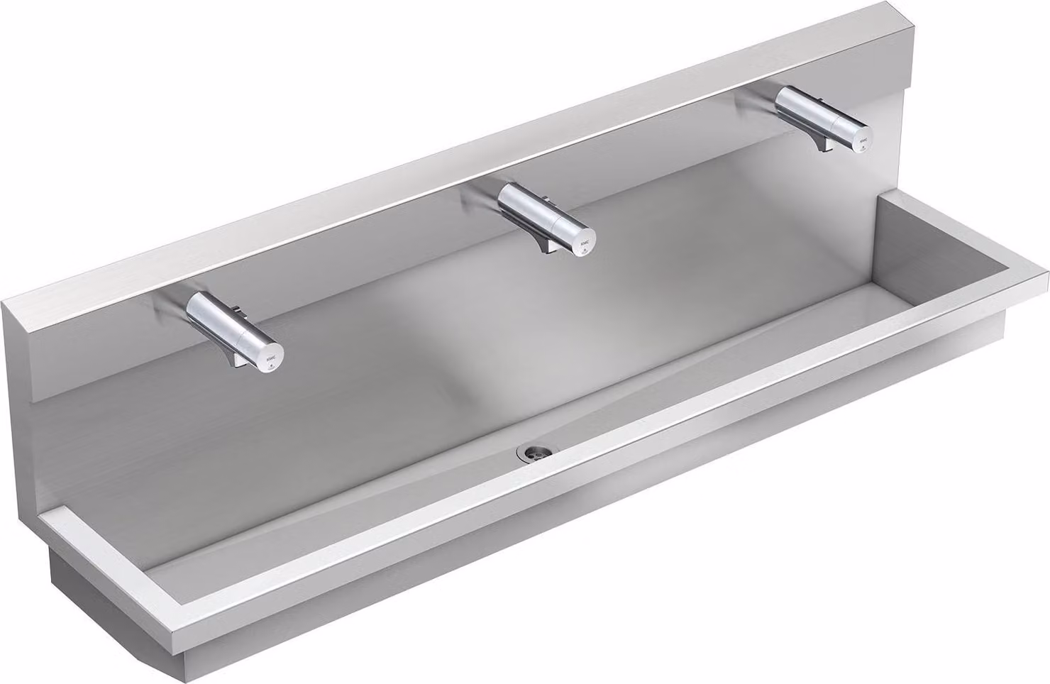 KWC AR unità di lavaggio, PLANOX, acciaio inox, 1800x530x440 mm, 3xMBatt. elettronico