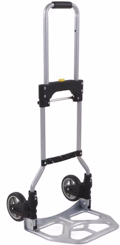 Uniqoos® Carrello pieghevole da trasporto, capacità 70 kg – carrello pieghevole con maniglia regolabile (2 altezze), compatto e versatile, ideale per la spesa, il campeggio e i traslochi