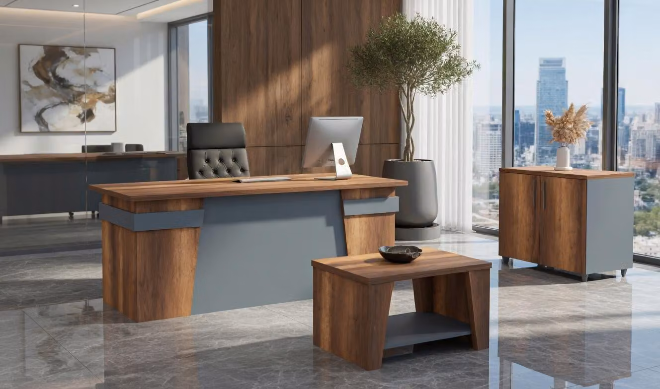 Elegante set da scrivania con credenza e tavolino da salotto
