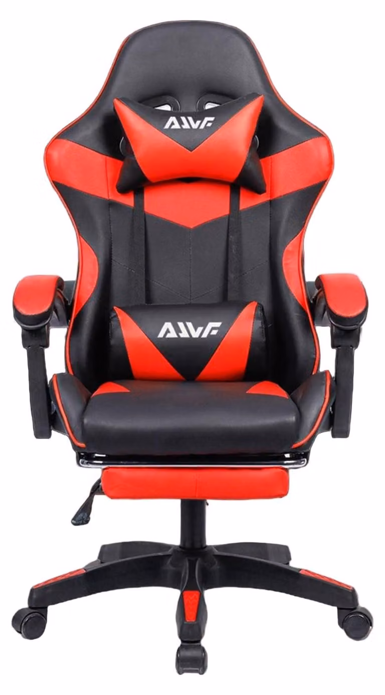 Sedia ergonomica da gaming - Sedia da ufficio - Sedia per giocatori - Sedia girevole - Sedia da lavoro - Con poggiapiedi regolabile