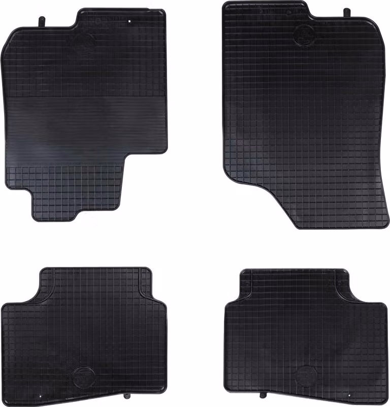 Tappetino per Auto 4 pcs Nero Gomma