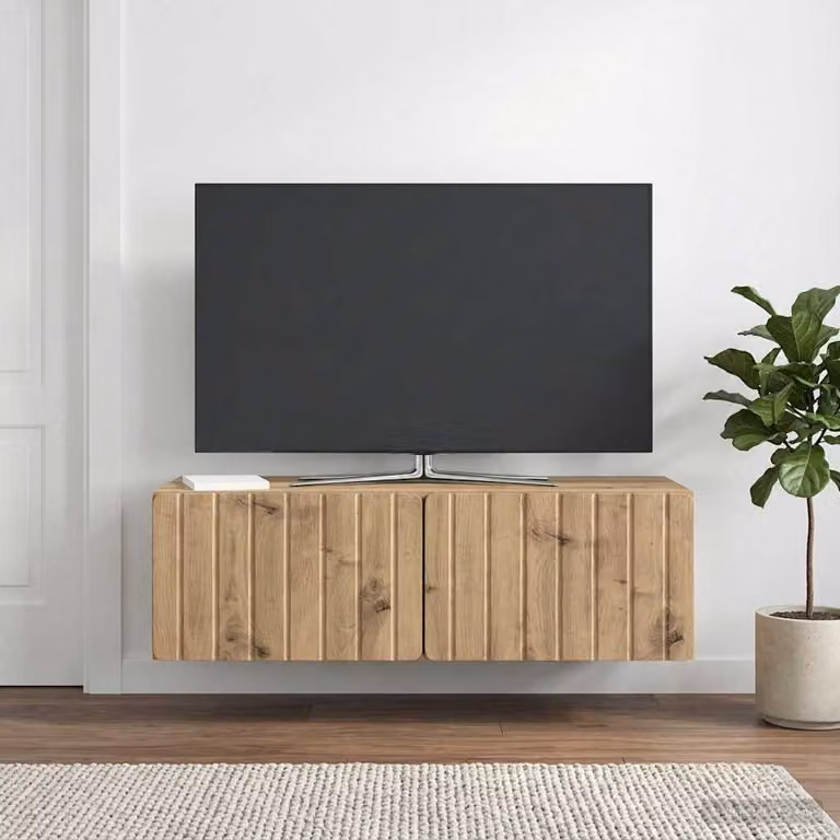 vidaXL Mobile Porta TV da Muro Moderno in Legno Marrone L: 98 cm, P: 41 cm, H: 30 cm