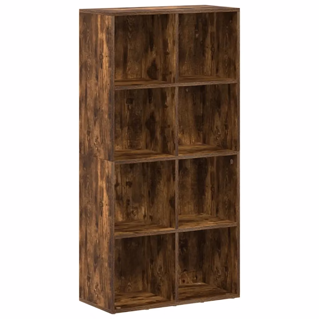 Libreria Credenza vidaXL in Legno Rovere Fumo Marrone con Pannello Posteriore L/P/H: 66 x 30 x 130 cm – 2