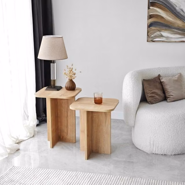 Meduno, Tavolino da Salotto Modulabile DMORA, Marrone Rovere, L/P/H: 40 x 40 x 50 cm