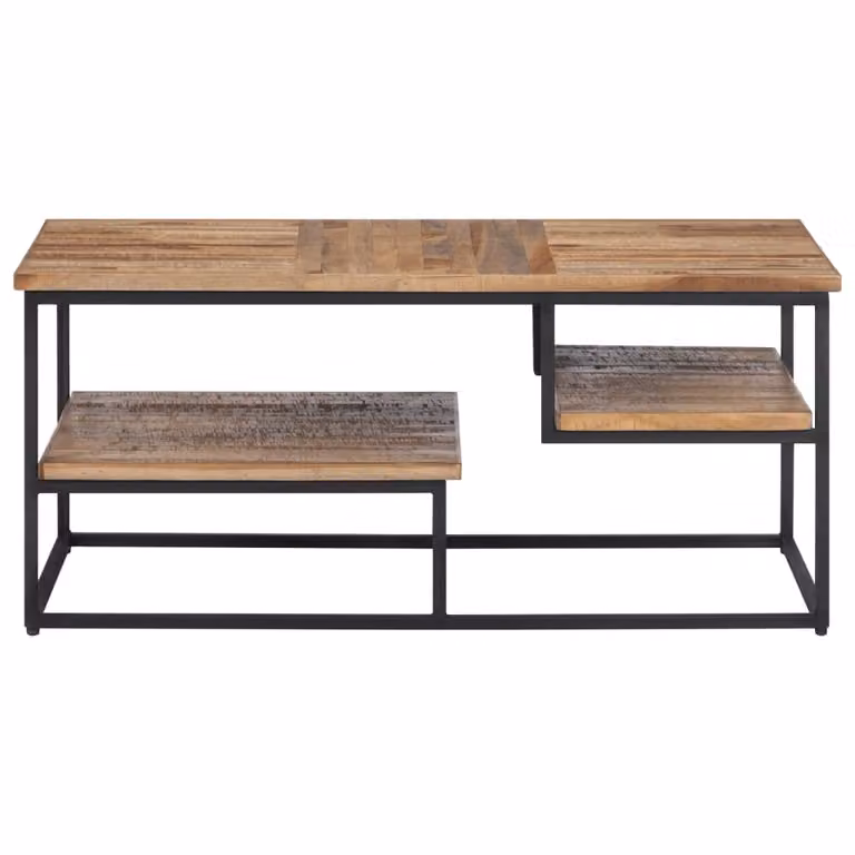 Tavolino 90x50x39 cm Legno massiccio riciclato teak