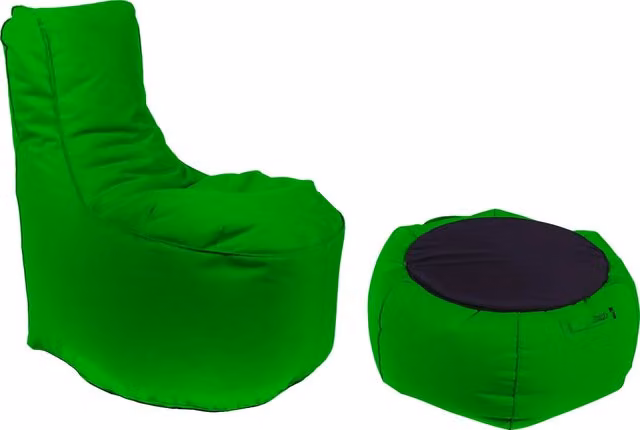Poltrona Pouf e Tavolino in Acrilico Pomodone Verde