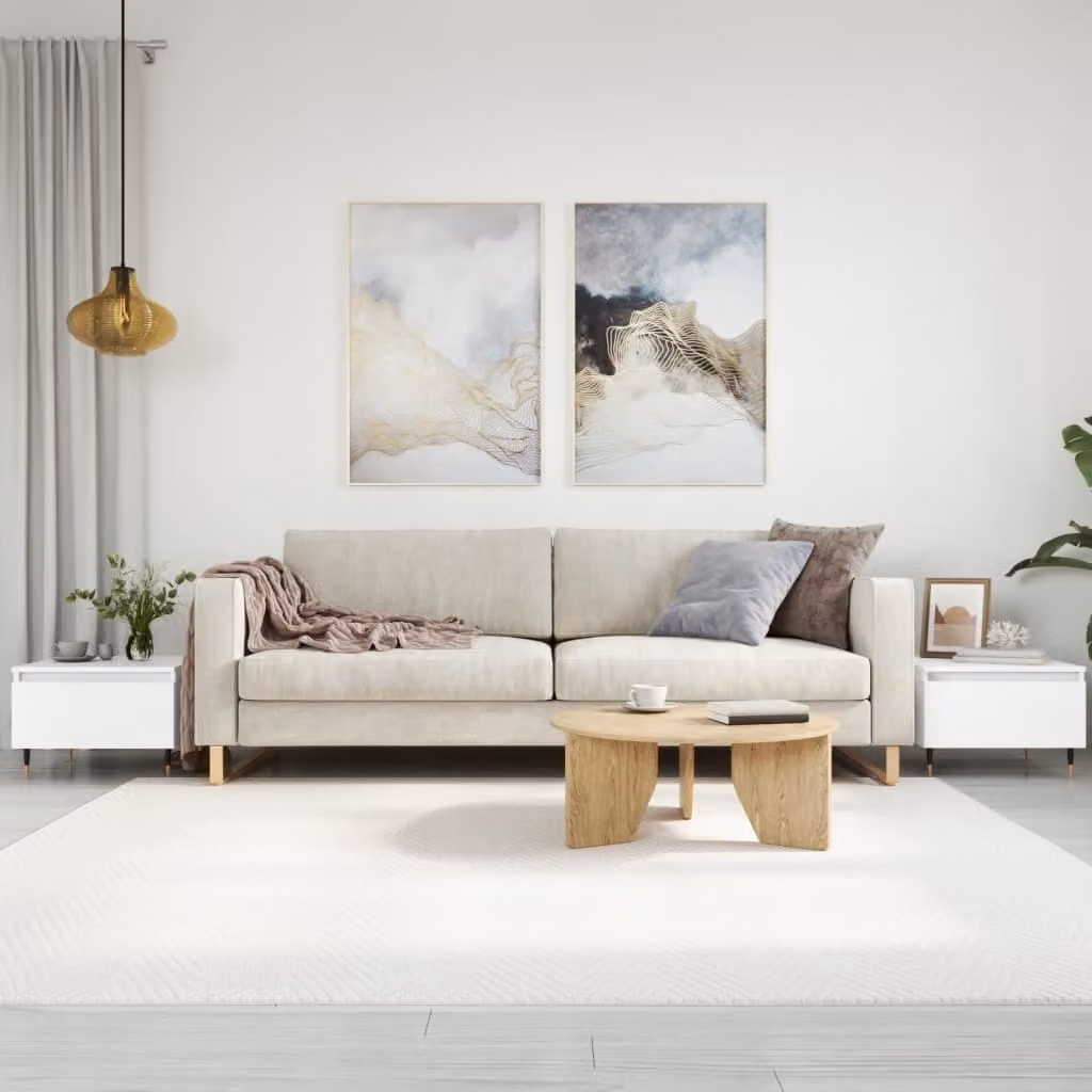 Maison Exclusive - Tavolini da salotto 2 pezzi Bianco 50x46x35 cm Materiale ligneo