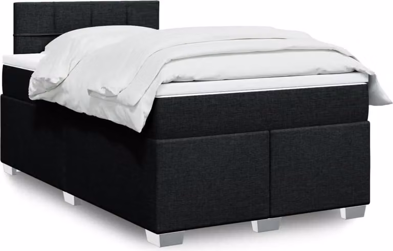 Maison Exclusive - Letto boxspring con materasso nero 120x190 cm Tessuto