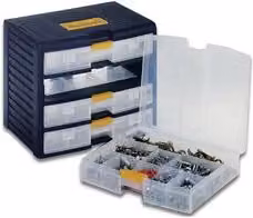 Porta minuteria cassettiera modulare Terry Nero L: 39,1 cm, P: 29,0 cm, H: 33,4 cm