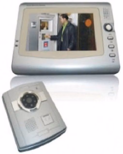 Videocitofono Trade Shop con Monitor a Colori da 7 pollici, Telecamera Esterna e Cavo da 30m, Colore Argento