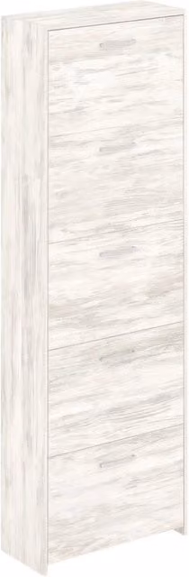 Scarpiera in Kit Bianco Venato 58 x 25 x h 173 cm a 5 Ante a Doppia Profondità