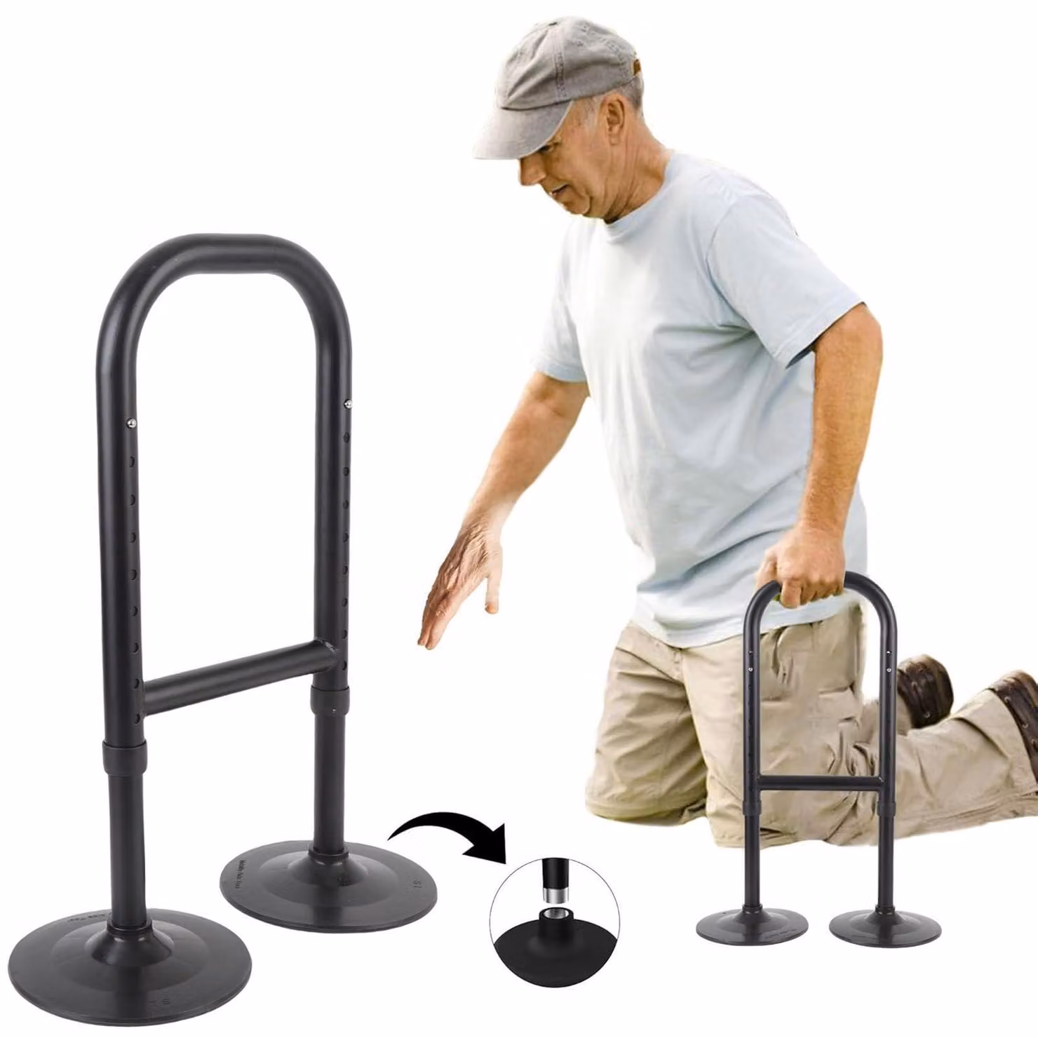 Supporto per sollevamento verticale da 800 kg - Supporto regolabile - Realizzato in alluminio resistente - Stabilità - Design ergonomico - Sicuro e affidabile - Assistenza per stare in piedi