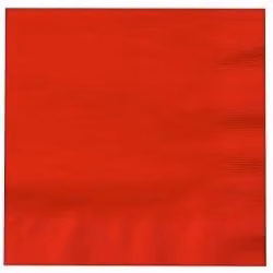 Set di 50 tovaglioli monouso Essebidue in carta rossa a 2 veli, L 33 cm x P 33 cm