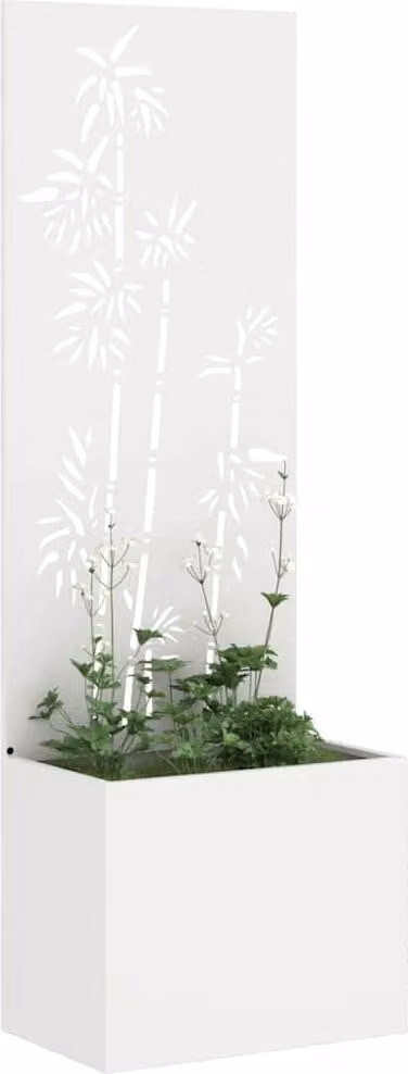 Schermo per privacy in giardino Floreale Bianco 50 x 150 cm