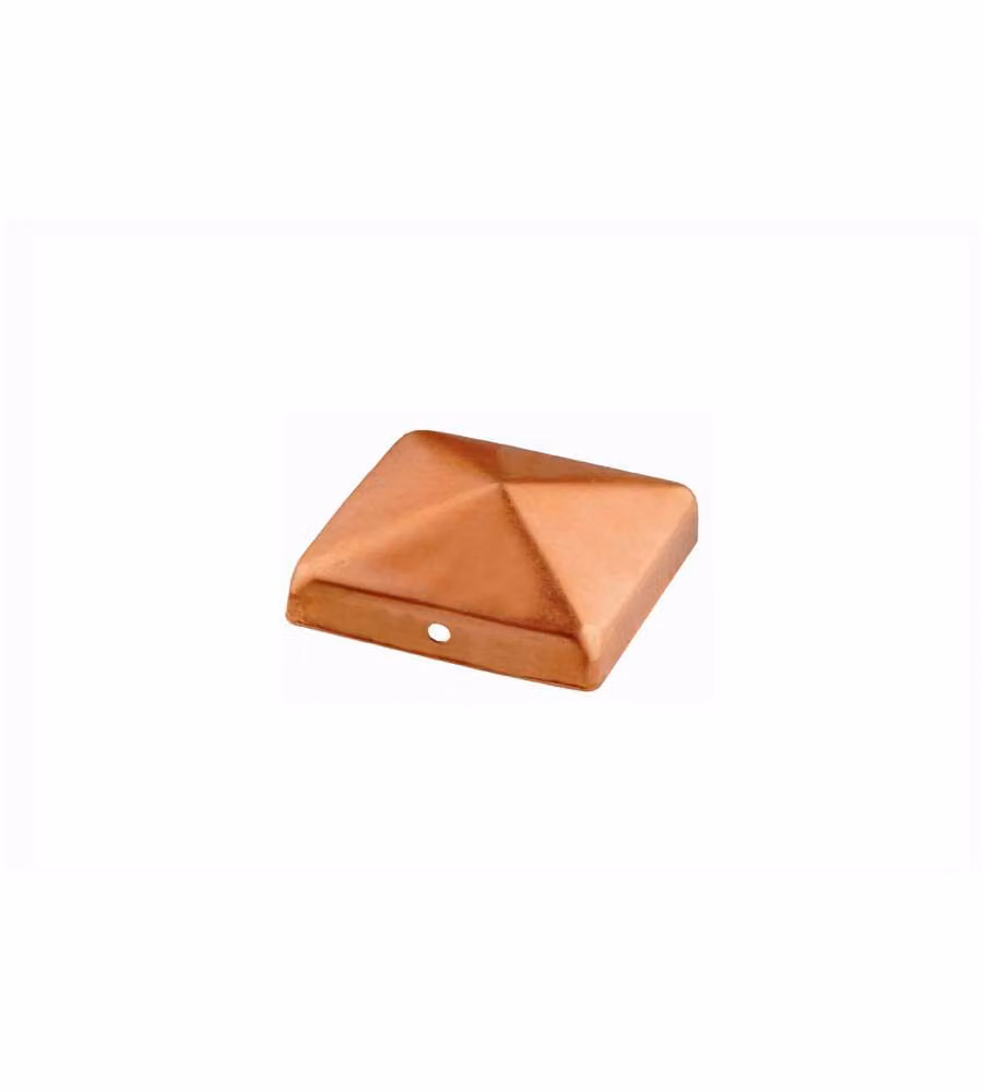 Copertura per pali a piramide in rame 70 x 70 mm.