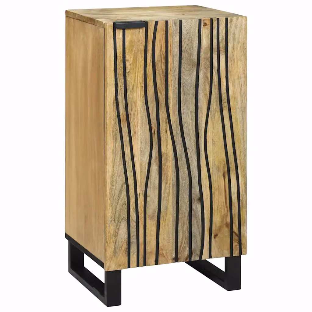 Sideboard vidaXL in legno massello di mango marrone stile rustico L 40 cm, P 33 cm, H 75 cm