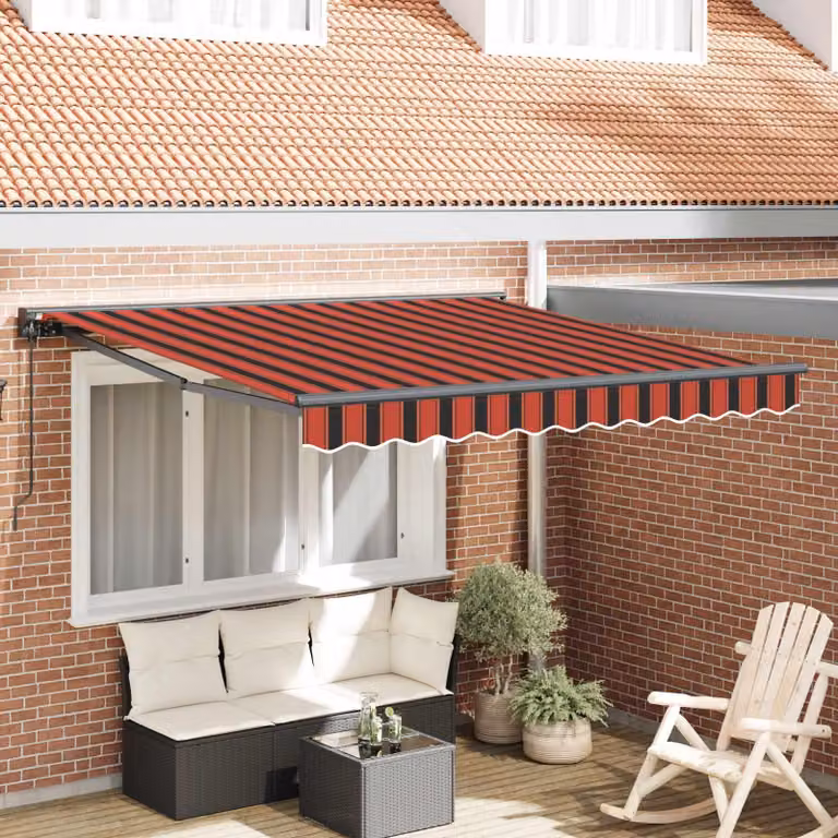 Maison Exclusive - Telaio per tenda da sole arancione e nero 350 x 250 cm