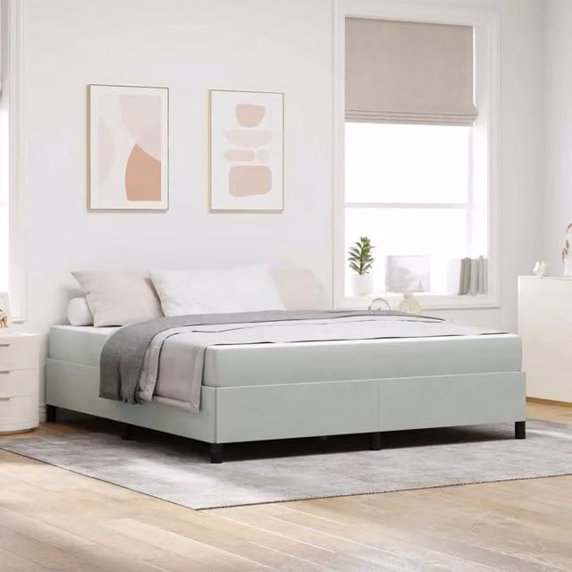 Struttura letto imbottita vidaXL in tessuto grigio L: 180 cm, P: 200 cm, H: 203 cm – 1
