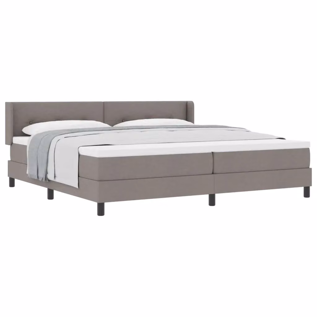Letto a molle con testiera Talpa vidaXL in tessuto grigio L: 200 cm, P: 200 cm, H: 280 cm – 2