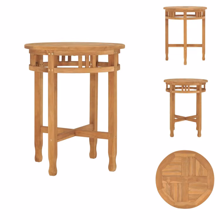 vidaXL Tavolo da bistrot Ø60x60 cm in legno massiccio teak - Tavoli da pranzo