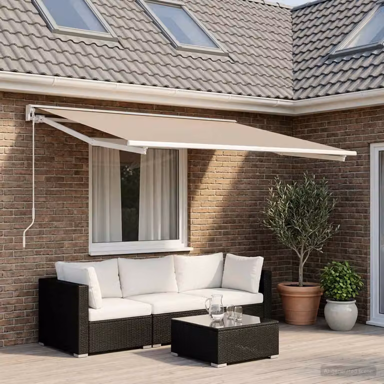 Telo di ricambio per tenda da sole vidaXL in poliestere, Beige, L 300 x H 245 cm