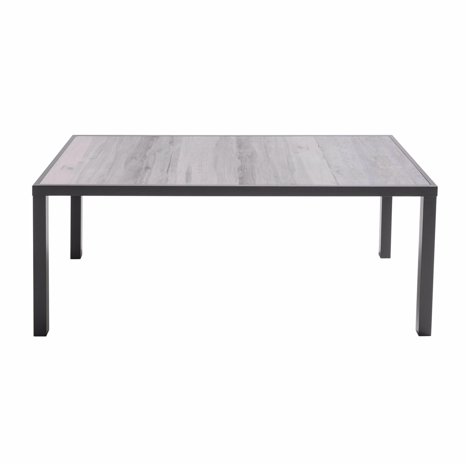 Tavolo da giardino in alluminio e Vetroceramica effetto legno grigio - Oviala Tivoli