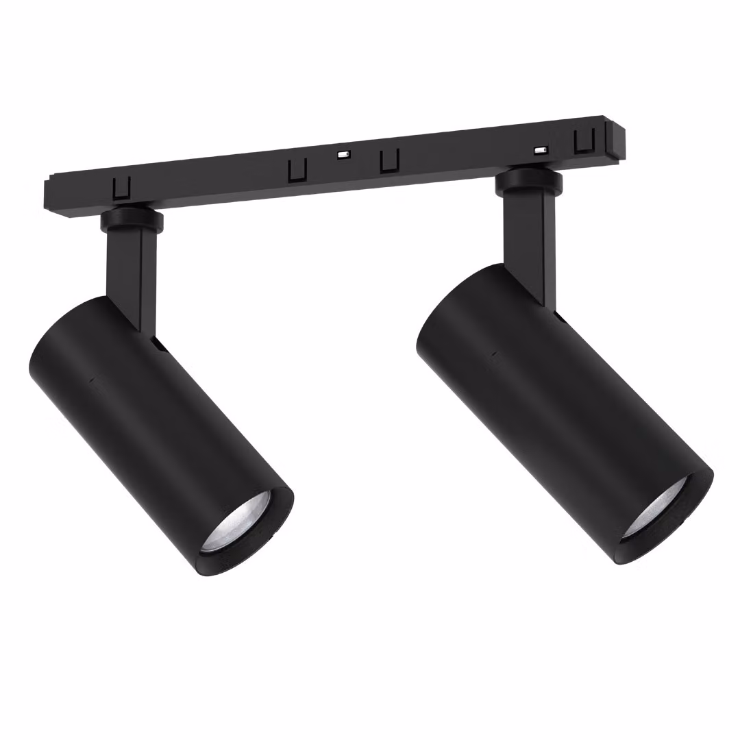 Binario magnetico 2x10W LED 3000K nero - Milagro