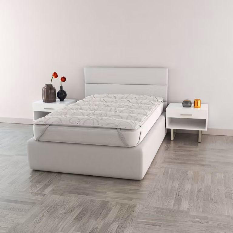 Coprimaterasso elastico, in cashmere, 80x195 cm, per letti singoli