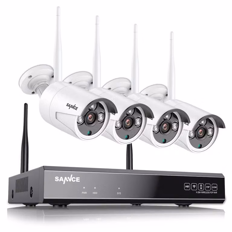 Sistema di sicurezza wireless - Rete di telecamere Wi-Fi - Sistema di videosorveglianza CCTV - Kit di videosorveglianza - Registratore NVR a 8 canali