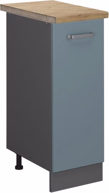 Armadio cucina dispensa alto R-Line Grigio-blu/Antracite 30 cm, PL Rovere Vicco
