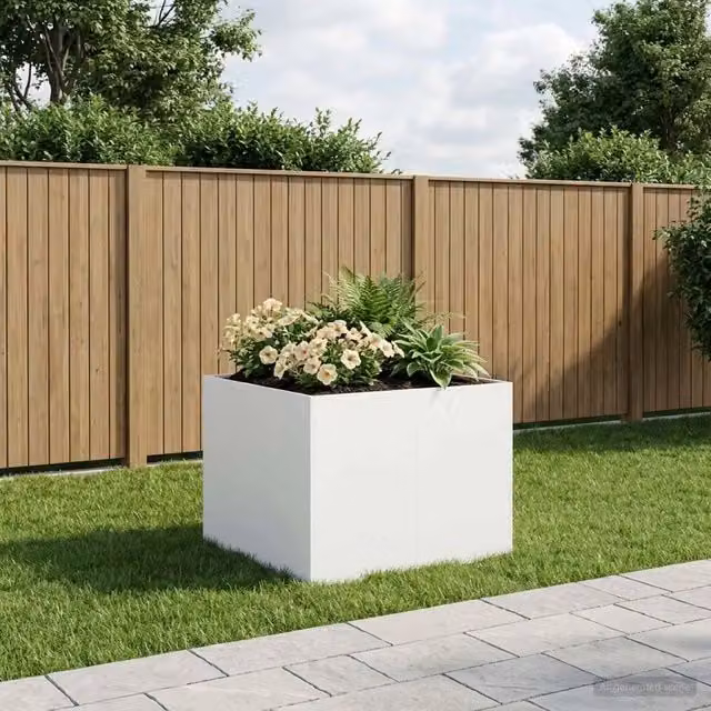 Vaso da giardino Bianco 80 x 80 x 60 cm 8005919