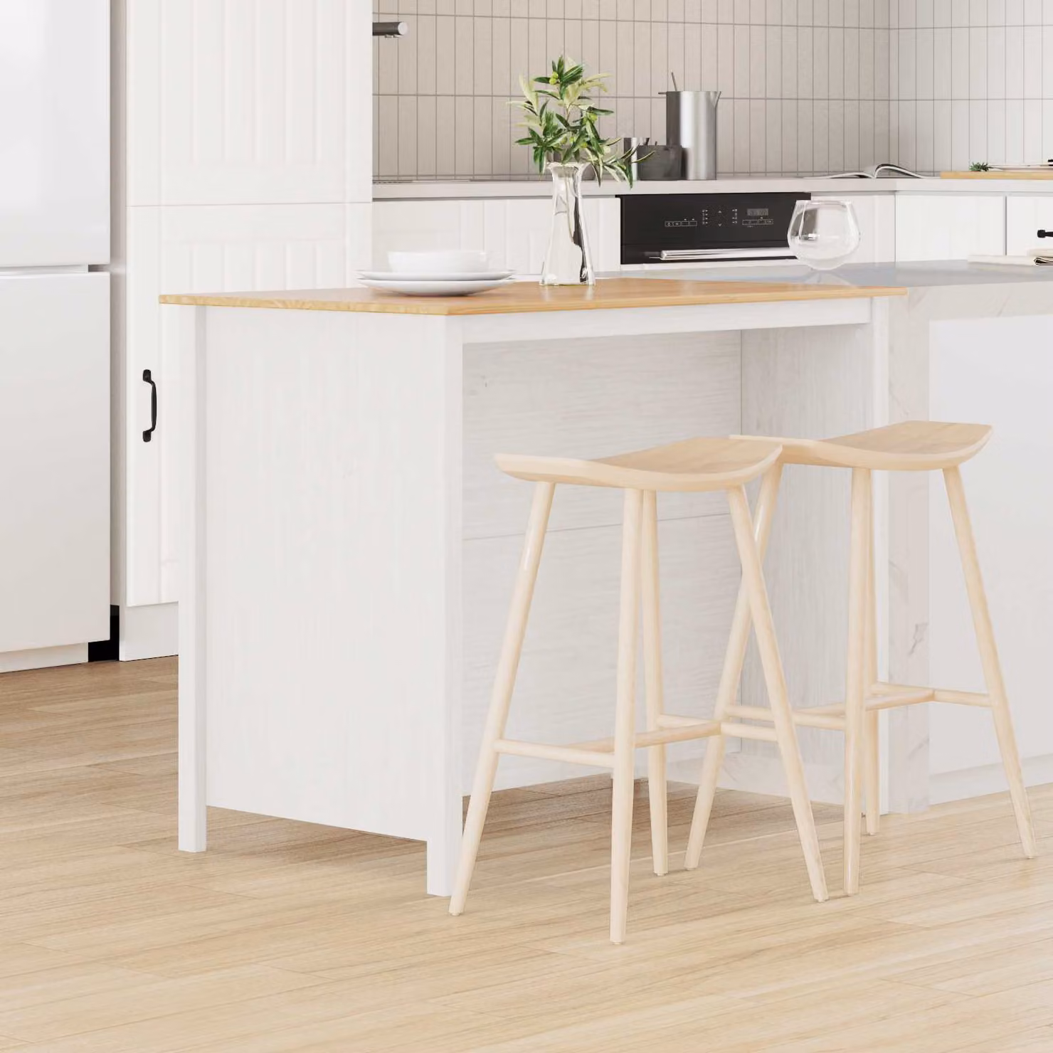 Isola da cucina vidaXL HILL Bianco L: 112 cm, P: 66 cm, H: 90 cm
