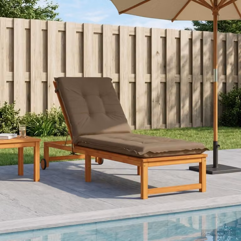 vidaXL Cuscino per Lettino GEMERT 100% Poliestere Tortora