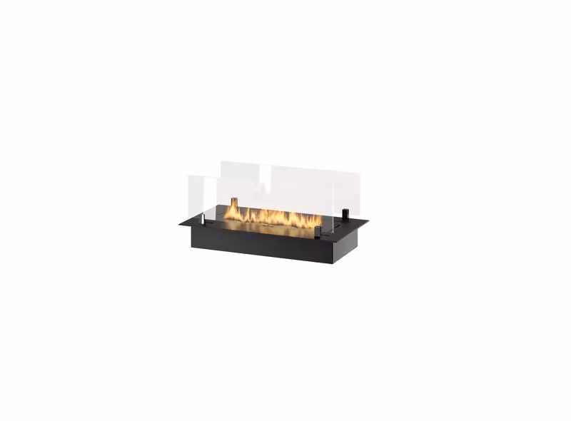 Supporto Fala per Inserto 1000 BIOCAMINIONLINE con piano in vetro nero, regolabile da 60 cm a 200 cm – 2