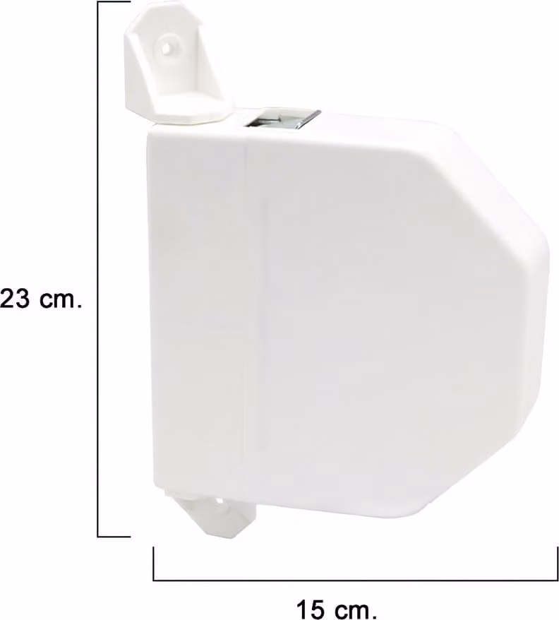 Avvolgitore per tapparelle pieghevole e bianco per nastro da 22 mm.