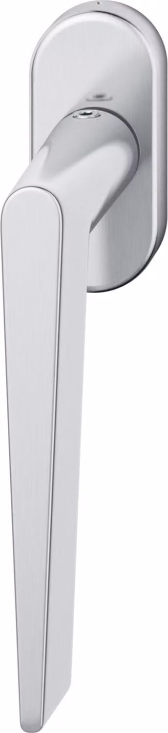 Maniglia per finestra FSB 34 1005 rosone ovale - acciaio inox opaco - montaggio a vite nascosto