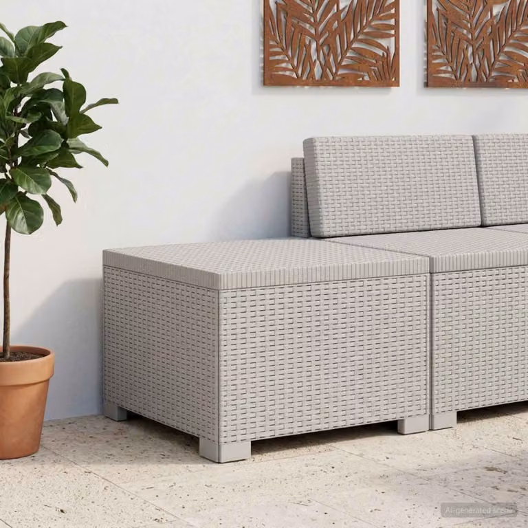 Divano da giardino a 1 posto vidaXL in rattan bianco moderno per giardino, balcone o terrazza