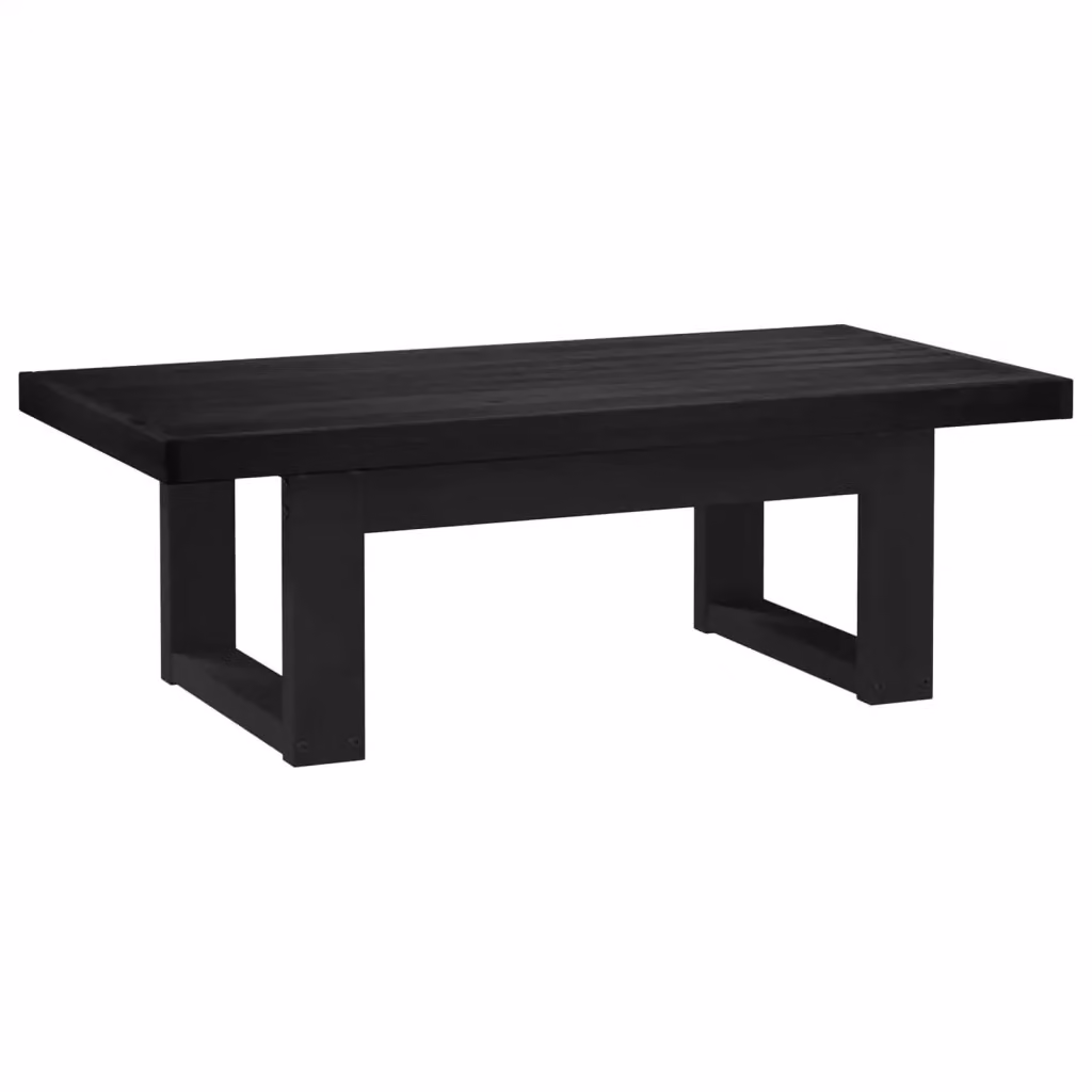 Tavolino da salotto NOAIN vidaXL in legno di pino nero, rettangolare, L: 119 cm, P: 60 cm, H: 40 cm – 2