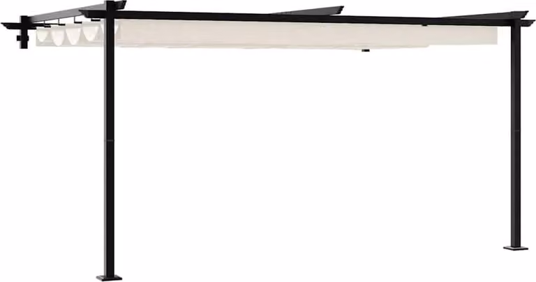 Gazebo 400 x 300 x 200 cm Crema Poliestere