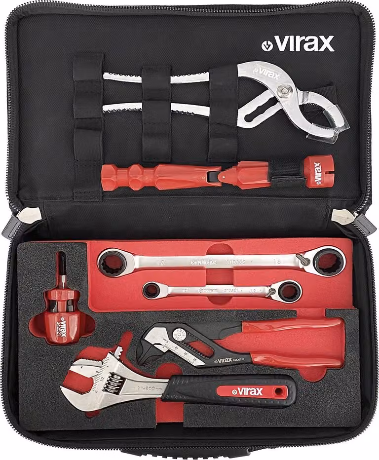 SET SANIBOX - Kit di 7 utensili per idraulico VIRAX 310420