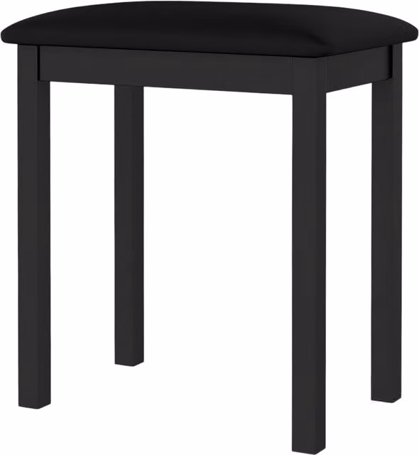 HOMCOM Sgabello per Pianoforte con Gambe in Legno di Caucciù, Seduta Imbottita, Rivestimento in Finta Pelle PU, Nero   Aosom Italy