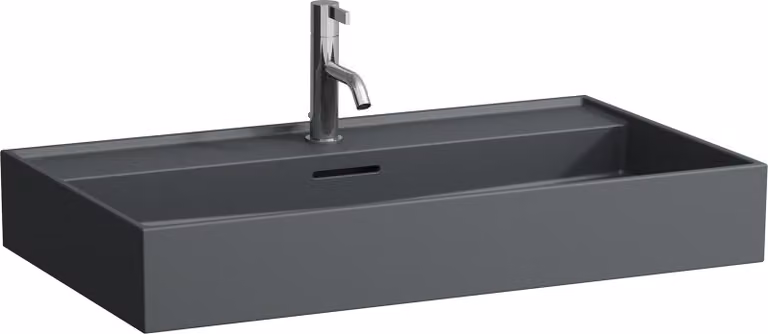 LAUFEN Kartell lavabo à encastrer, 3 trous pour robinet, avec trop-plein, 800x460mm, H8103367581081, H8103367581081
