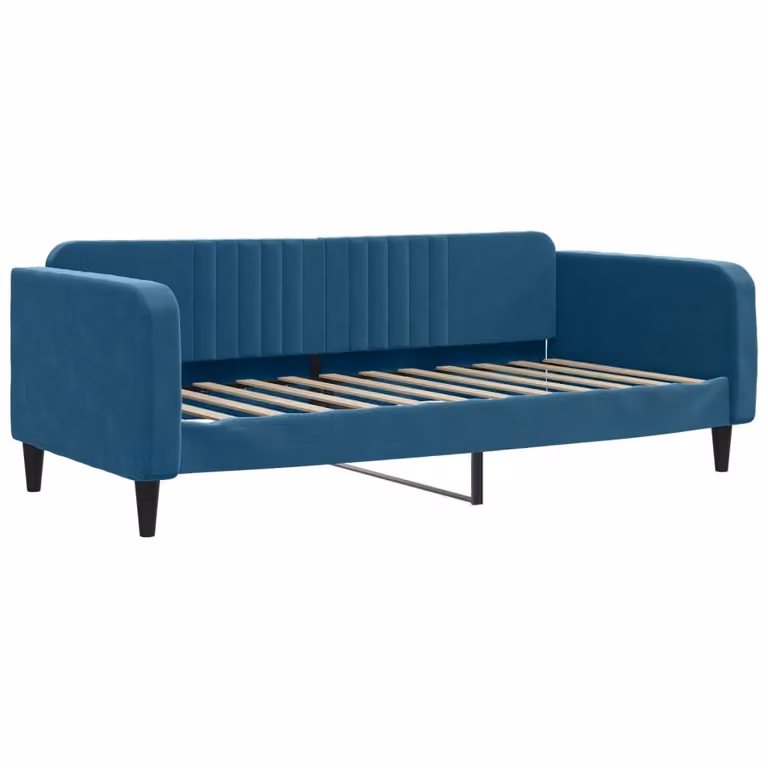 Letto da Giorno Blu 90x200 cm in Velluto
