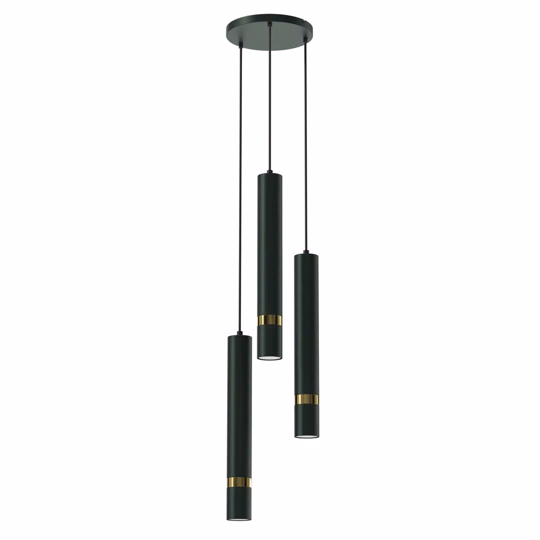 Lampada a sospensione JOKER VERDE/ORO 3xGU10