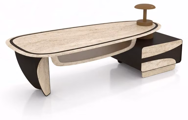 Scrivania design moderno per ufficio, postazione di lavoro esecutiva