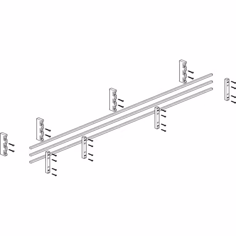 Modulo barra collettrice ABN piatto 5FB/2RE 60 mm con CU 12x10 mm, a 3 poli, EBM 32 mm MFSC52633