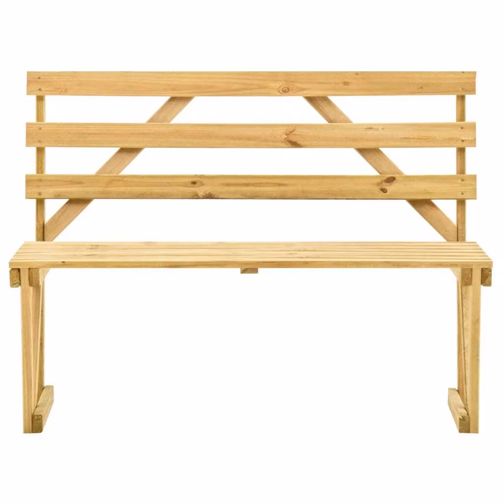 Panchina da giardino 120 cm in legno di pino impregnato