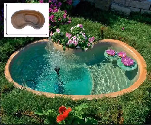 Laghetto da giardino polinesia litri 200