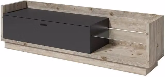 Mobile TV XL 220cm. Collezione CORK. Colori Pino e grigio antracite