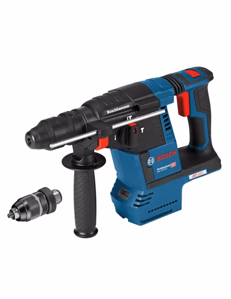 Martello Perforatore Bosch GBH 18V-26 F con 2 batterie da 5,0 Ah e caricabatterie GAL1880CV in versione blu – 2